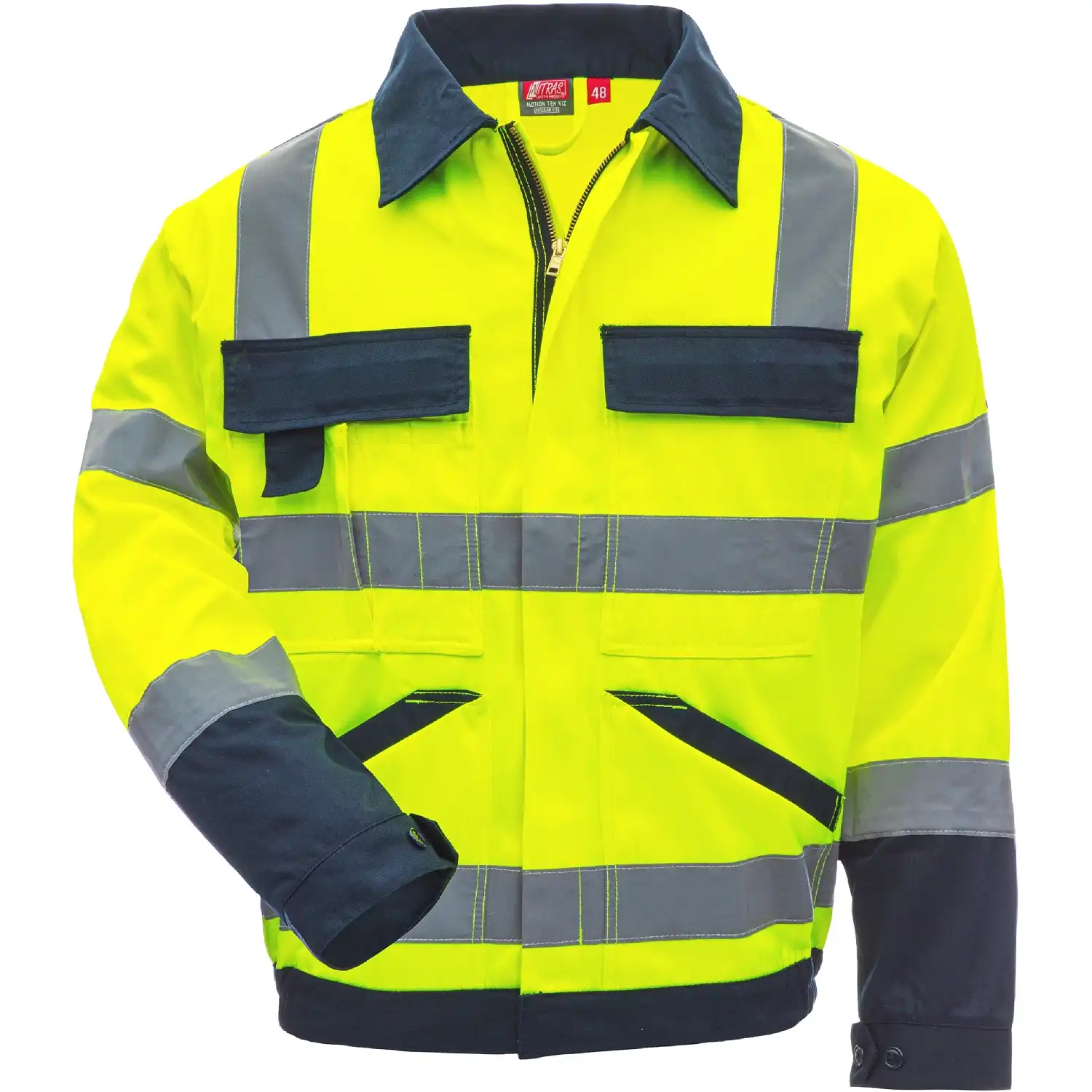 Warnschutz Arbeitsjacke "MOTION TEX VIZ" in gelb/marine, 54 - Thumbnail 1