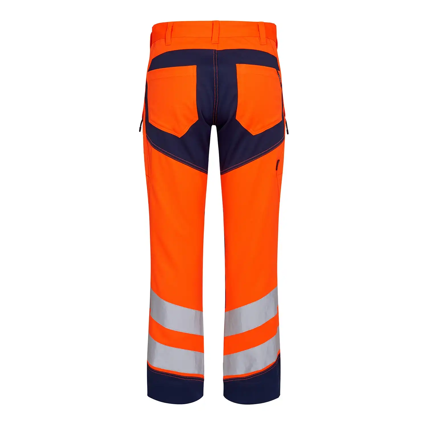 Warnschutz Stretch Bundhose "2544-314" Safety Kl. 2 in orange/marine, 48 - Thumbnail 2