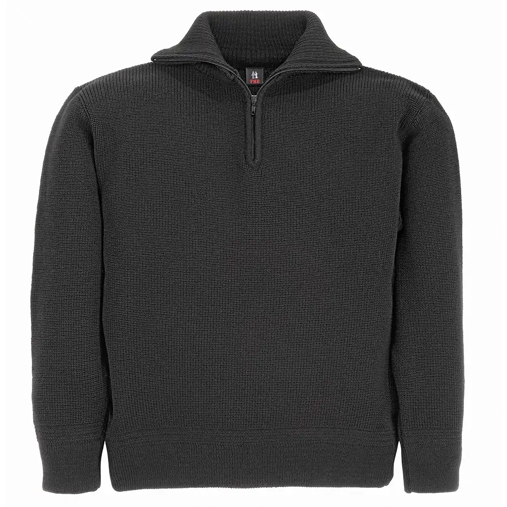 Seemanns Woll-Troyer "HINNERK" in schwarz, L - Thumbnail 1