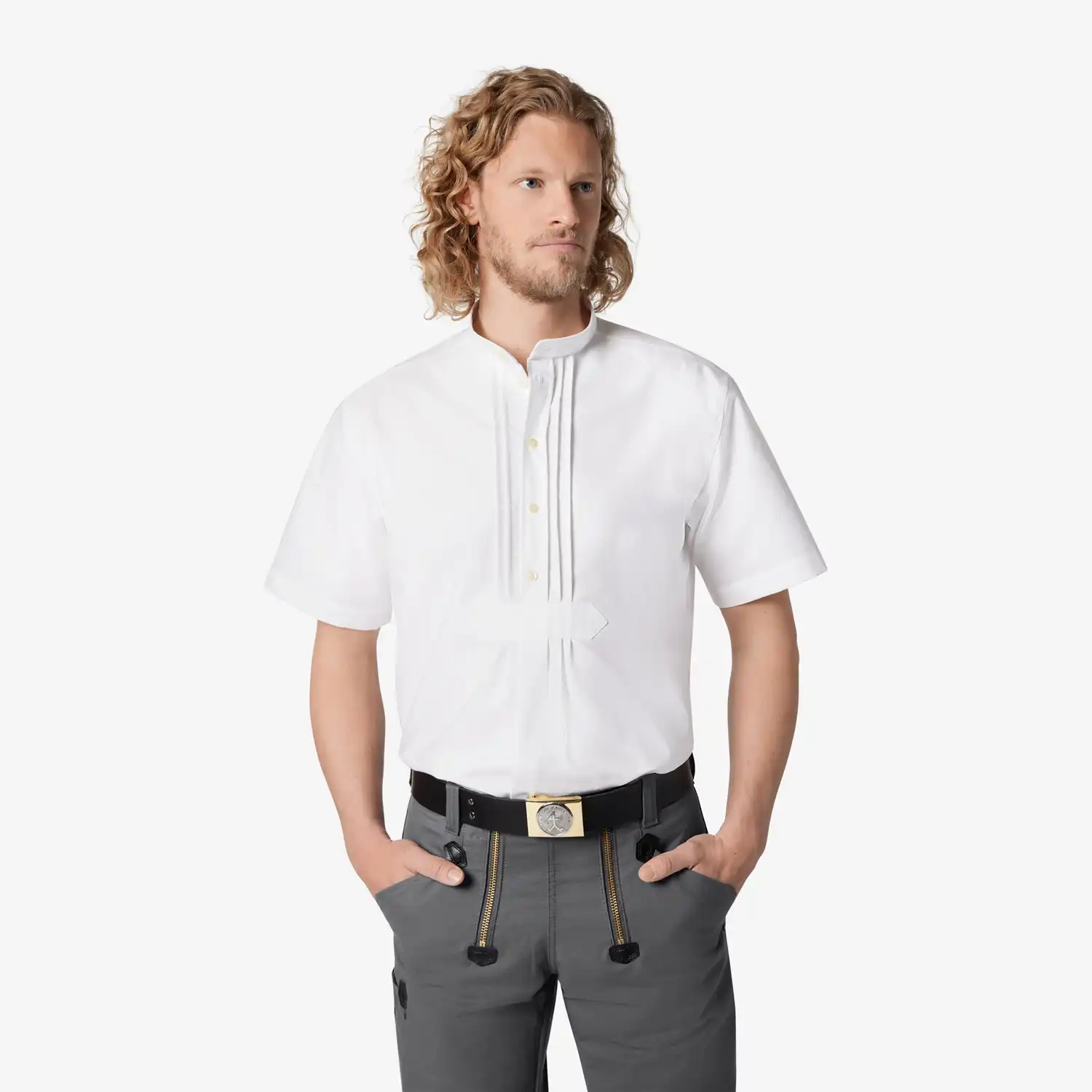 Staude Zunfthemd Kurzarm "FINN" weiß in 41/42 - Thumbnail 2