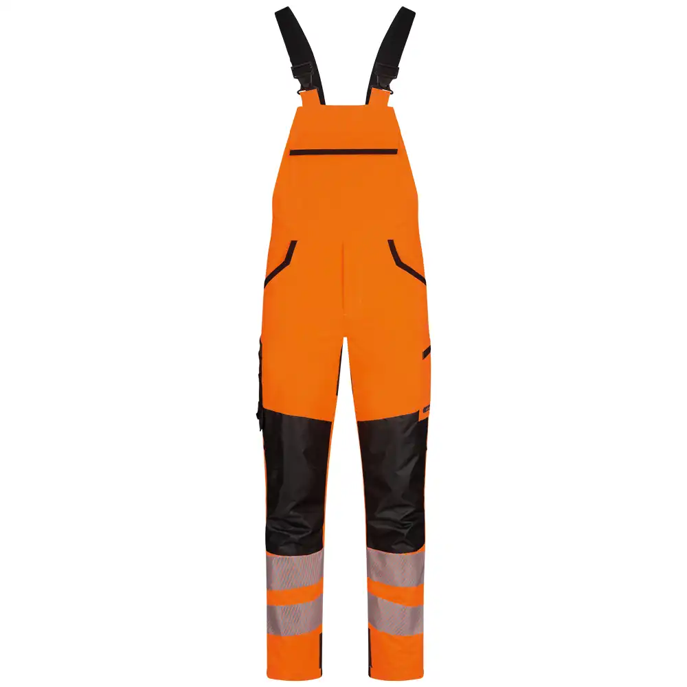 Warnschutz Stretch Latzhose  in orange/schwarz, 28 - Thumbnail 1