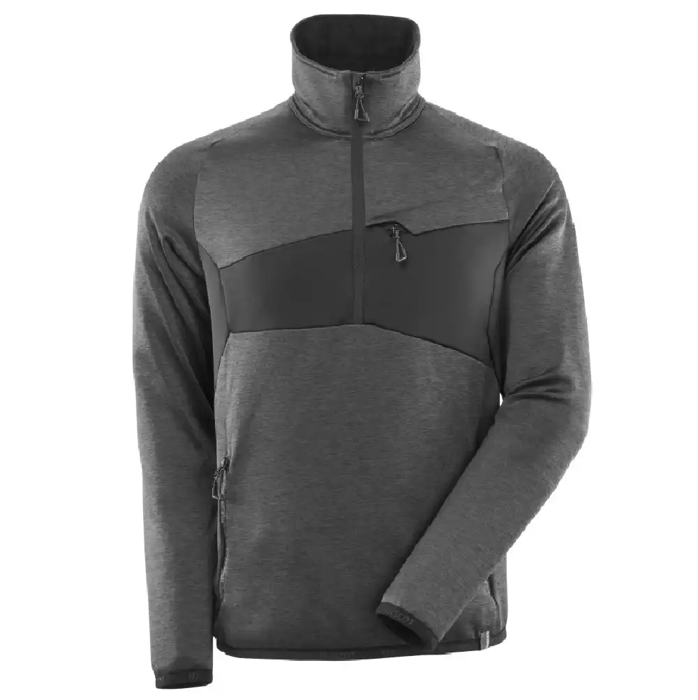 Fleecepullover "ACCELERATE" in dunkelanthrazit/schwarz, XS - Bild 1