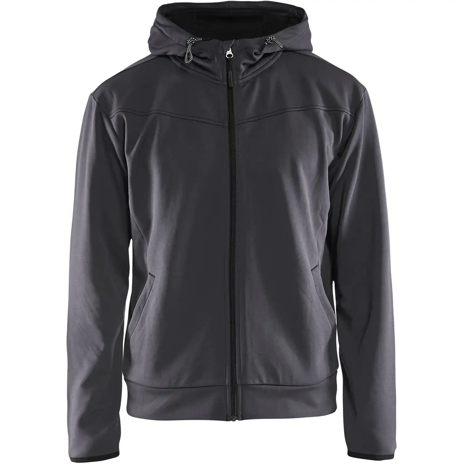 Kapuzen-Sweatjacke "3363" in mittelgrau/schwarz, XXL - Thumbnail 1