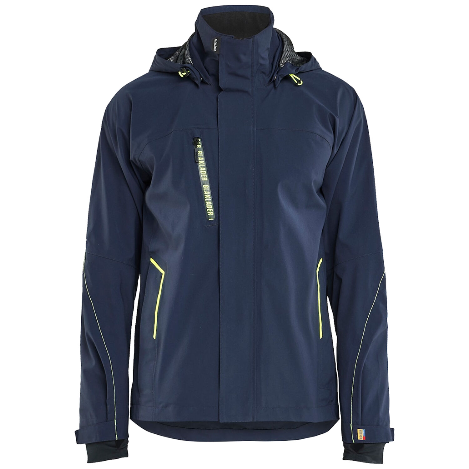 Softshelljacke "4483" in dunkelmarine/gelb, XS - Thumbnail 1