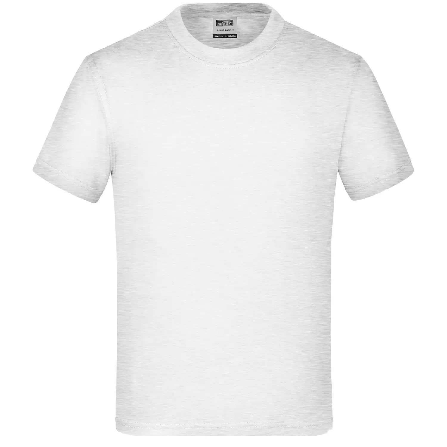 Kinder T-Shirt Basic-T "JN019" in ash, L - Bild 1