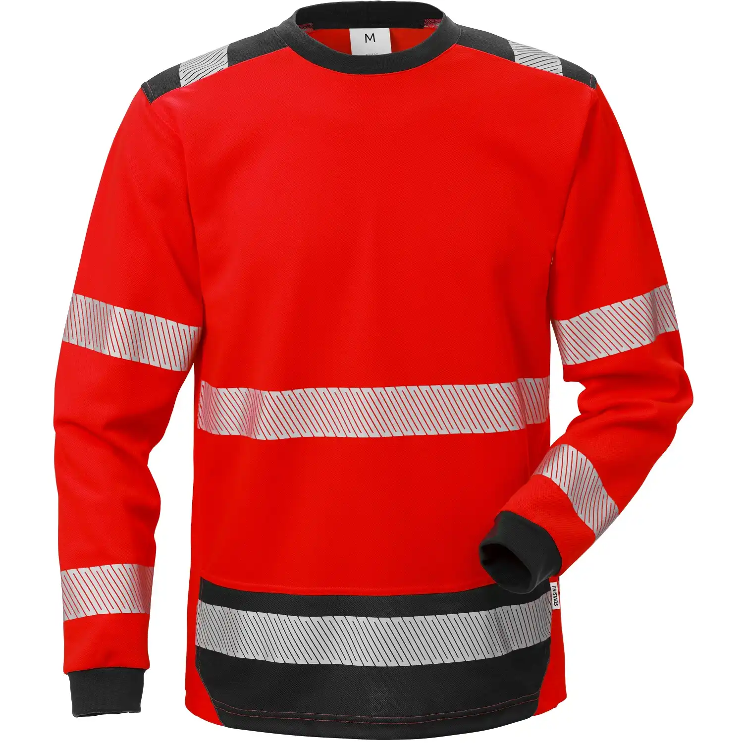 Warnschutz Langarmshirt "7724 THV" Stiby UV-Schutz in rot/schwarz, XS - Thumbnail 1