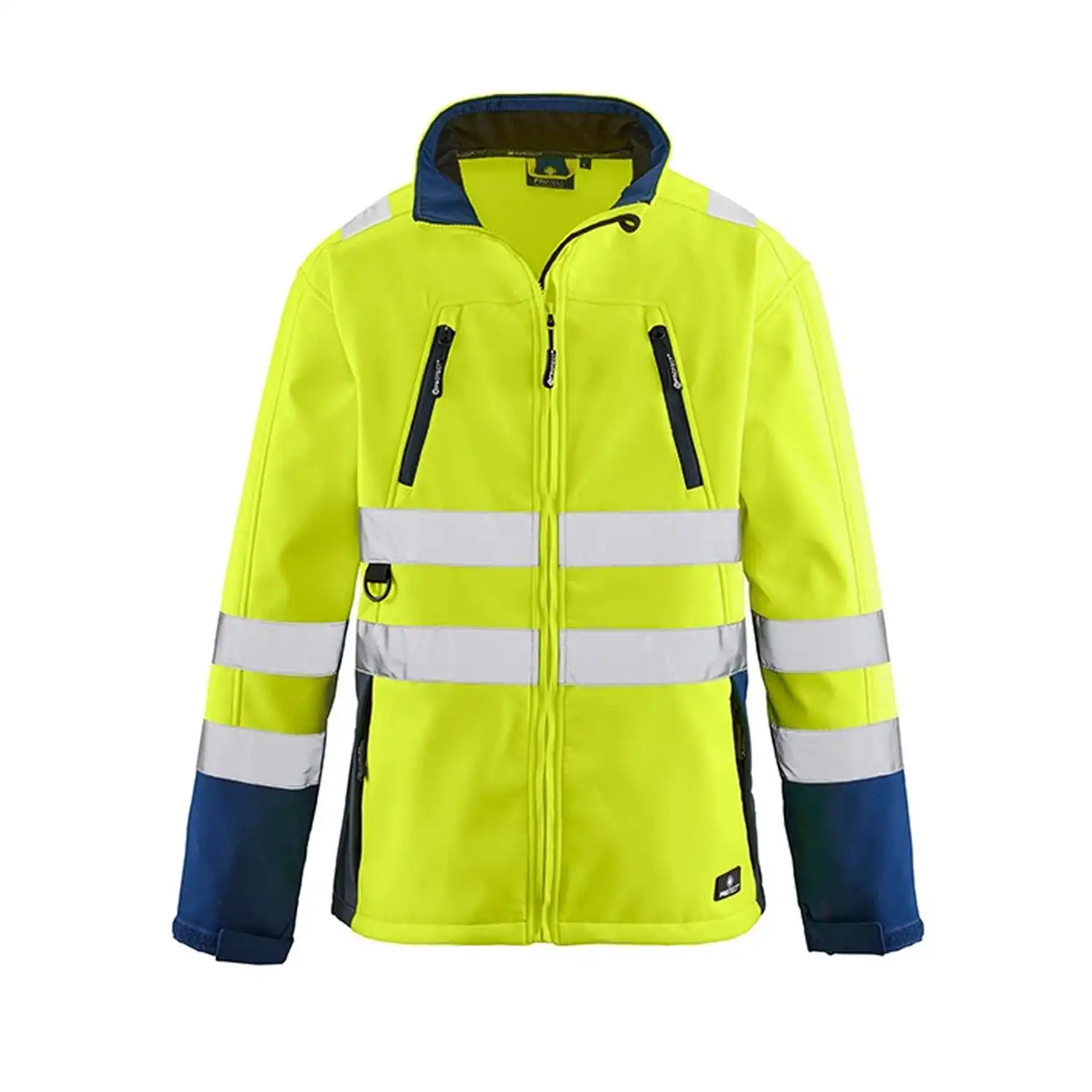 Warnschutzsoftshelljacke "PITTSBURGH" gelb/blau in 3XL - Thumbnail 1