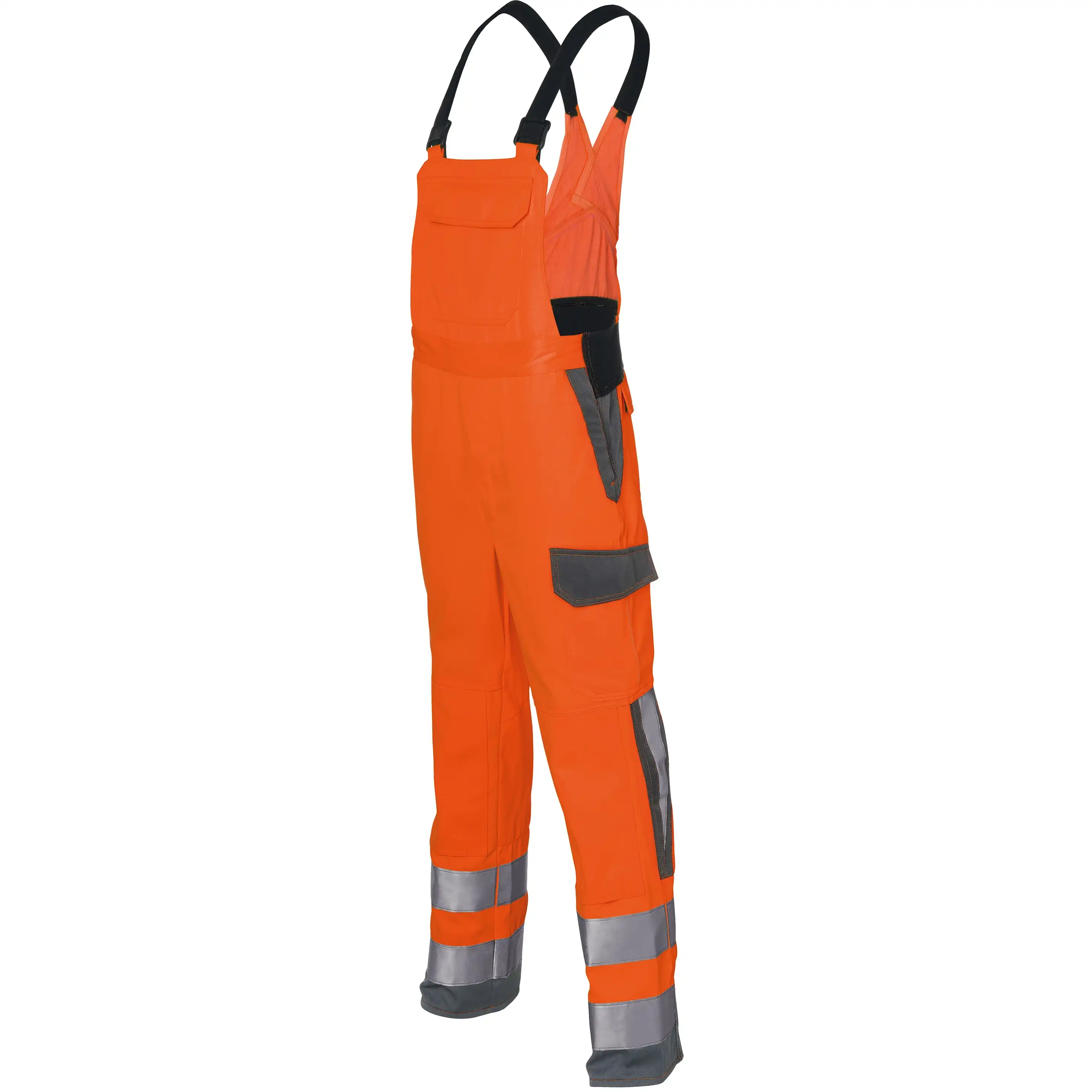 Multinorm Latzhose "PROTECTIQ HIGH VIS" arc1 in warnorange/anthrazit, 46 - Thumbnail 1