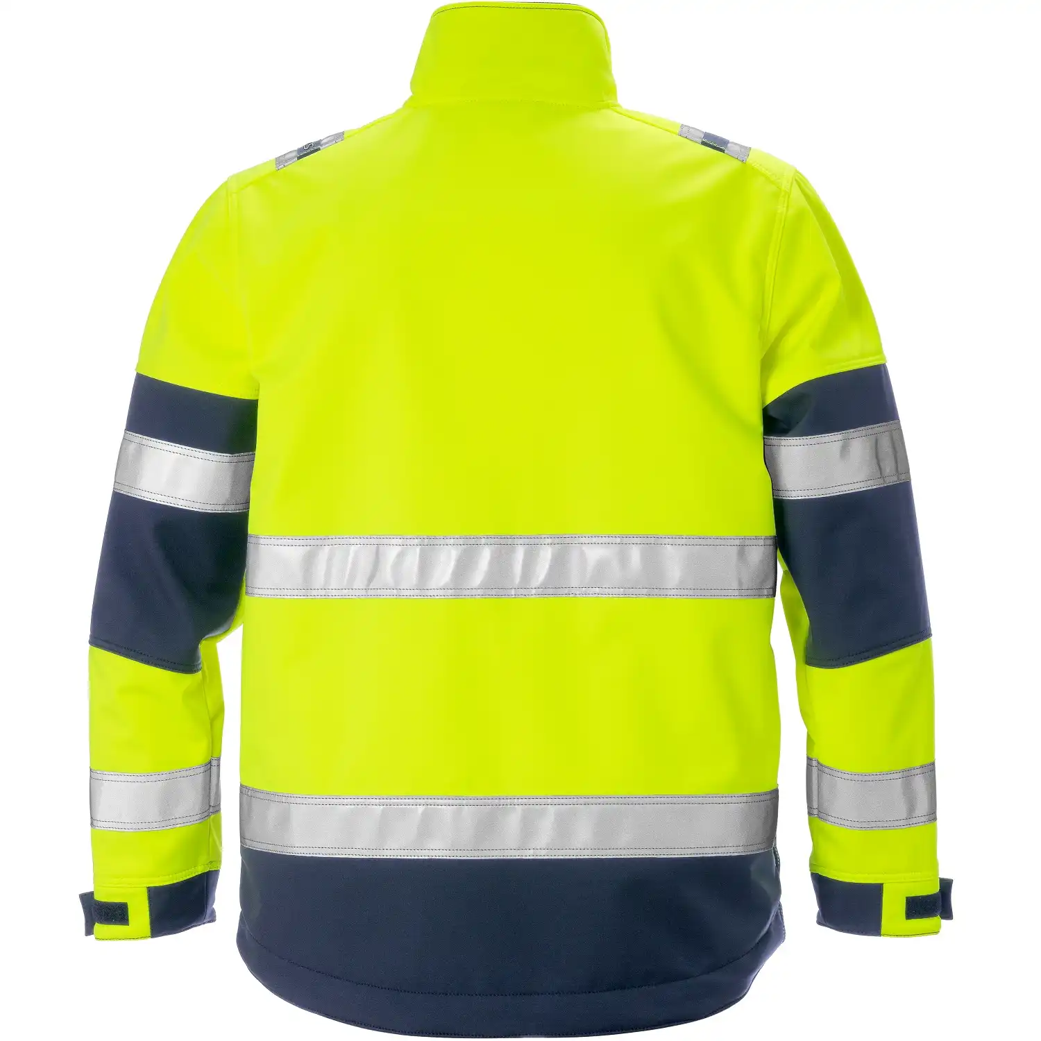 Warnschutz Softshelljacke "4083 WYH" in gelb/marine, 4XL - Thumbnail 2