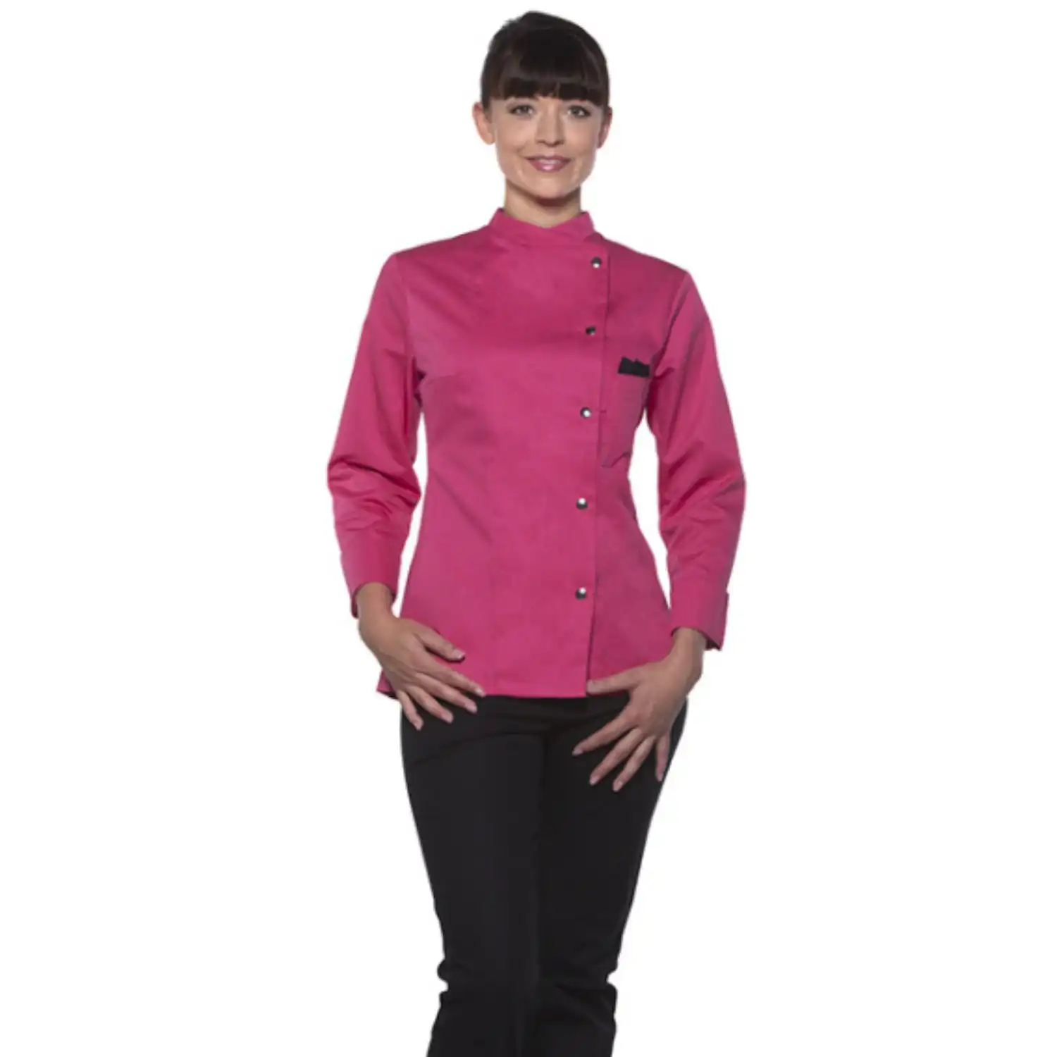 Damen Kochjacke Larissa "JF 3" in pink, 42 - Thumbnail 6