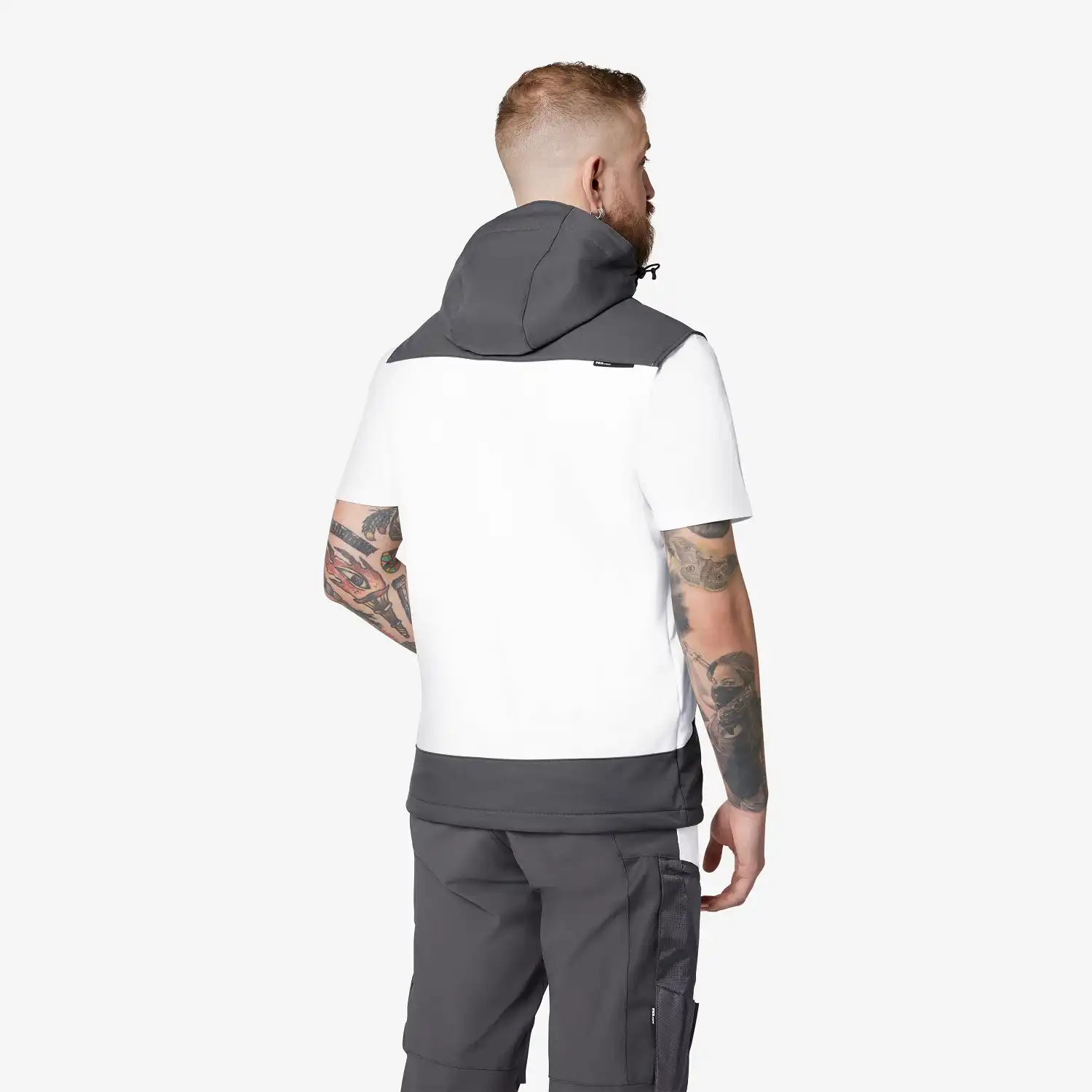 Softshellweste "JUSTUS" in weiß/anthrazit, L - Thumbnail 2