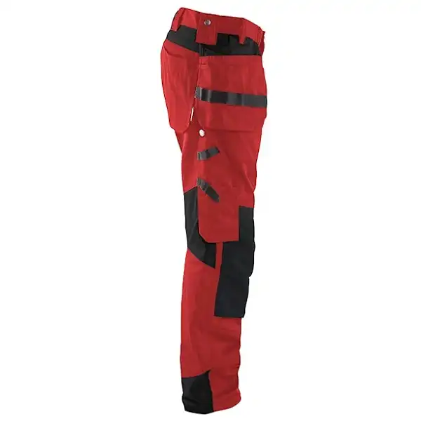 Handwerkerhose "1555" in rot/schwarz, C146 - Thumbnail 4