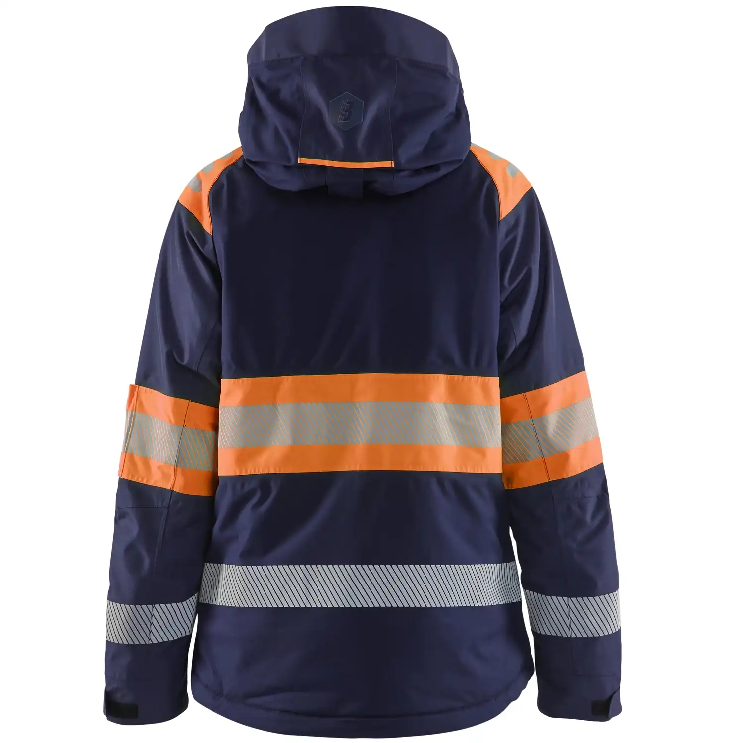 Damen Warnschutz Winterjacke Kl. 1 "4470" in marine/orange, 3XL - Thumbnail 2