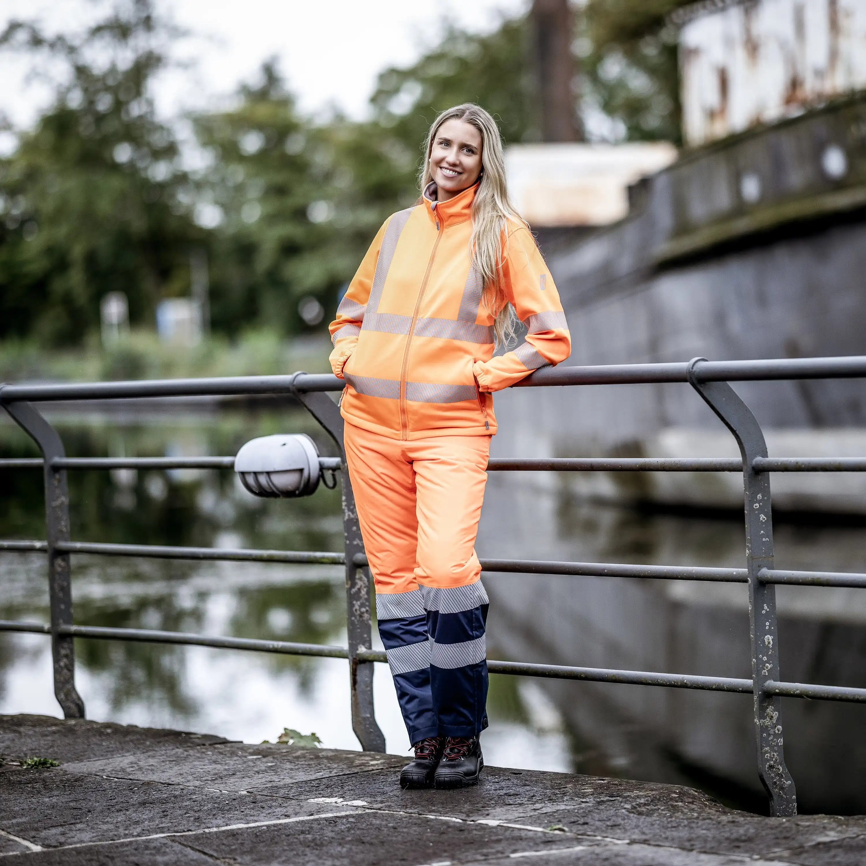 Warn-Funktionsjacke "MOTION TEX VIZ"
 in Orange, L - Thumbnail 3