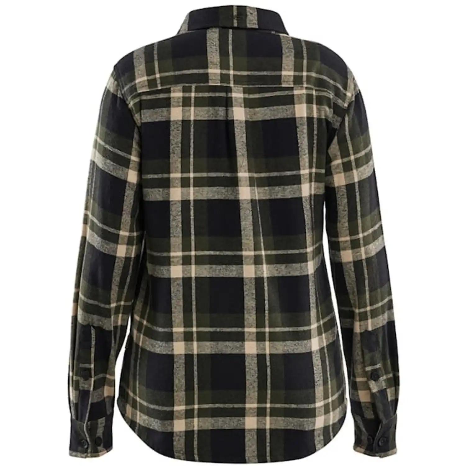 Damen Flanellhemd "STRIKER" in waldgrün/schwarz, XS - Thumbnail 4