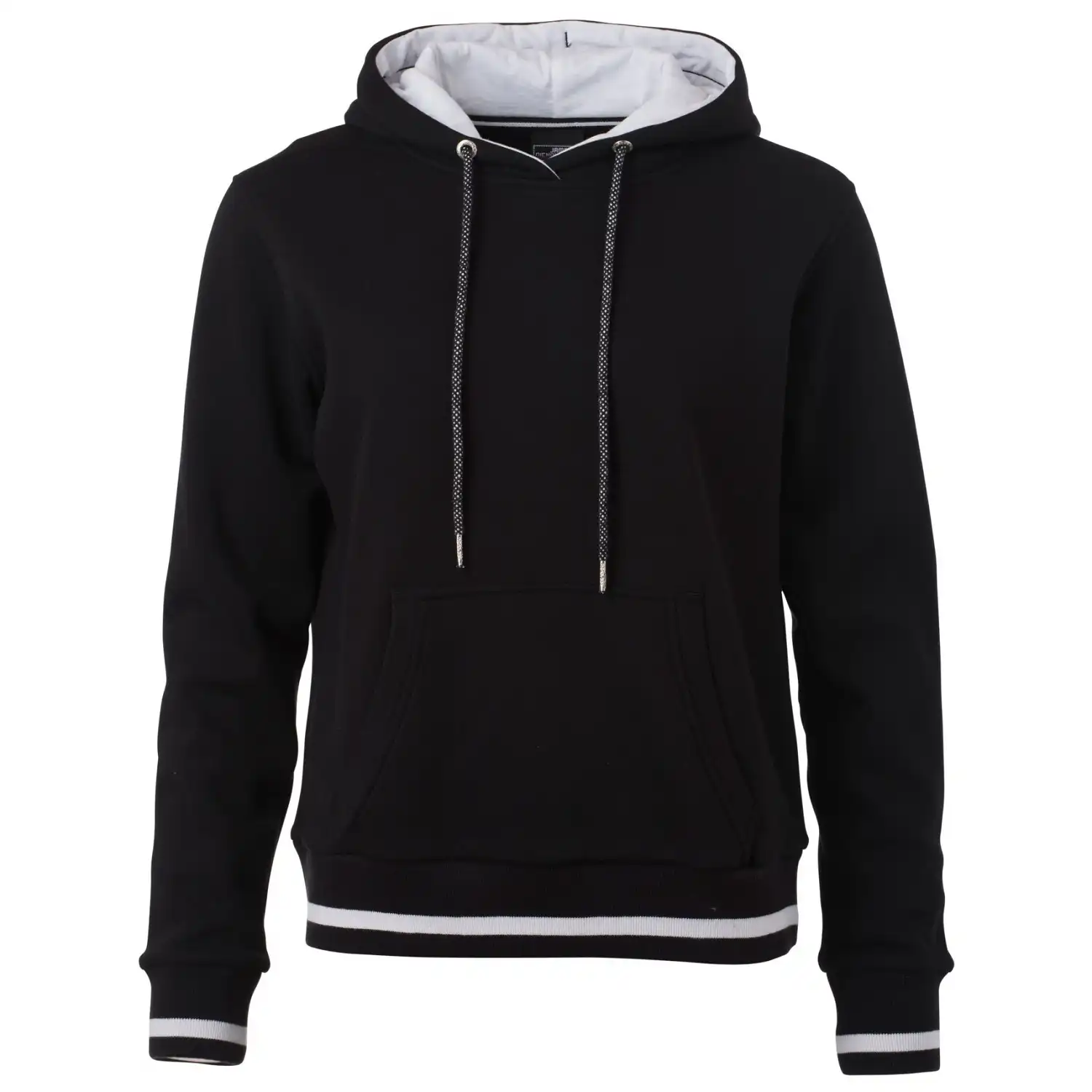 Damen Kapuzen-Sweatshirt "JN777" in black/white, S - Bild 1