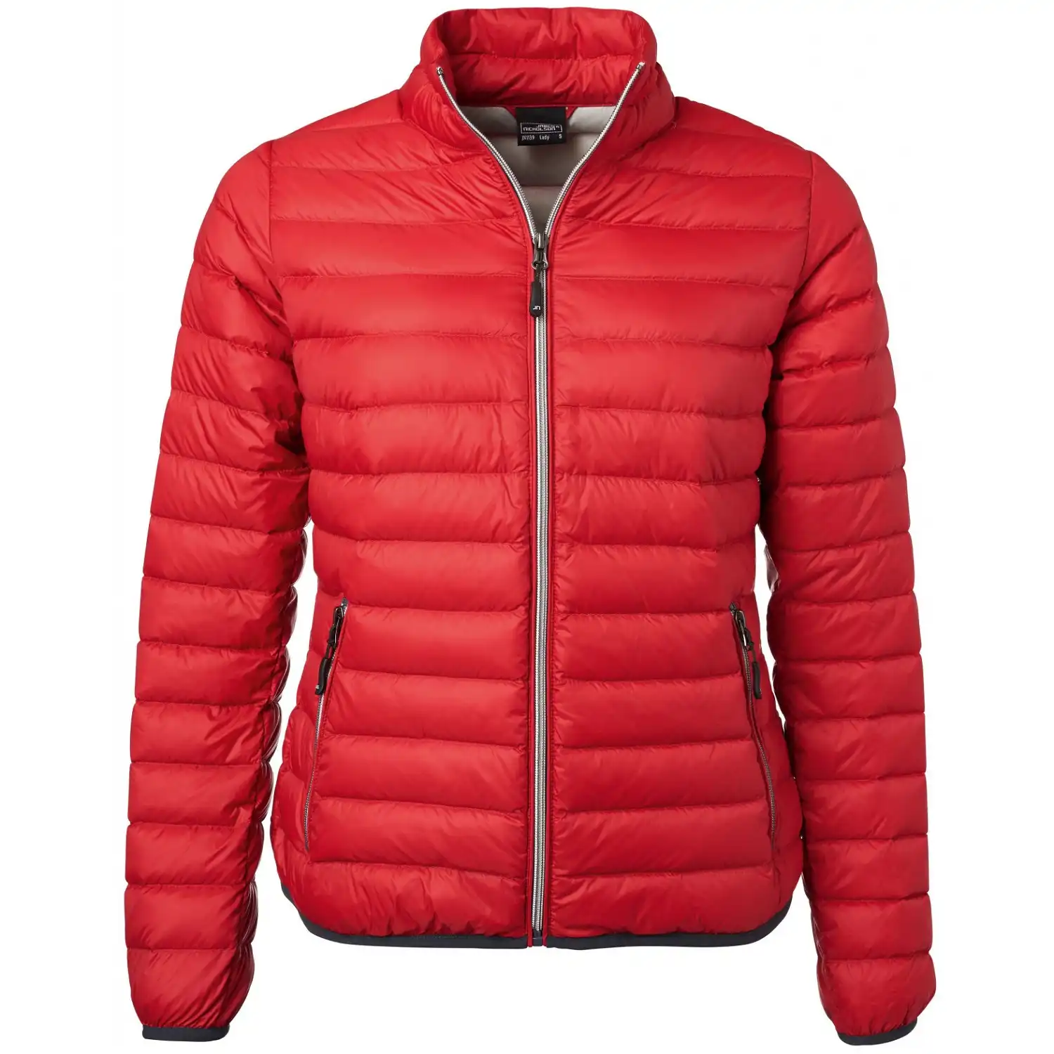 Damen Daunenjacke "JN1139" in red/silver, M - Thumbnail 1
