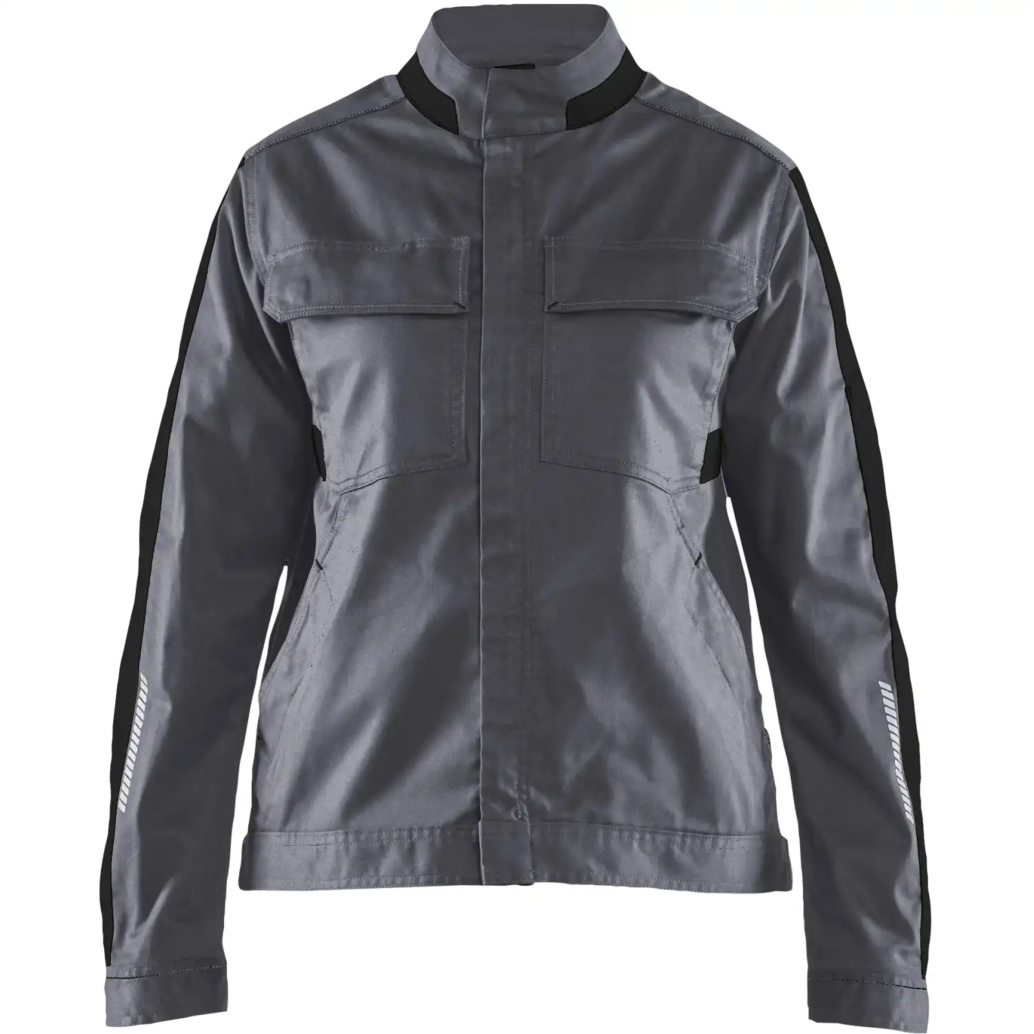 Damen Stretch Bundjacke "4443" Industrie  in mittelgrau/schwarz, XS - Thumbnail 1