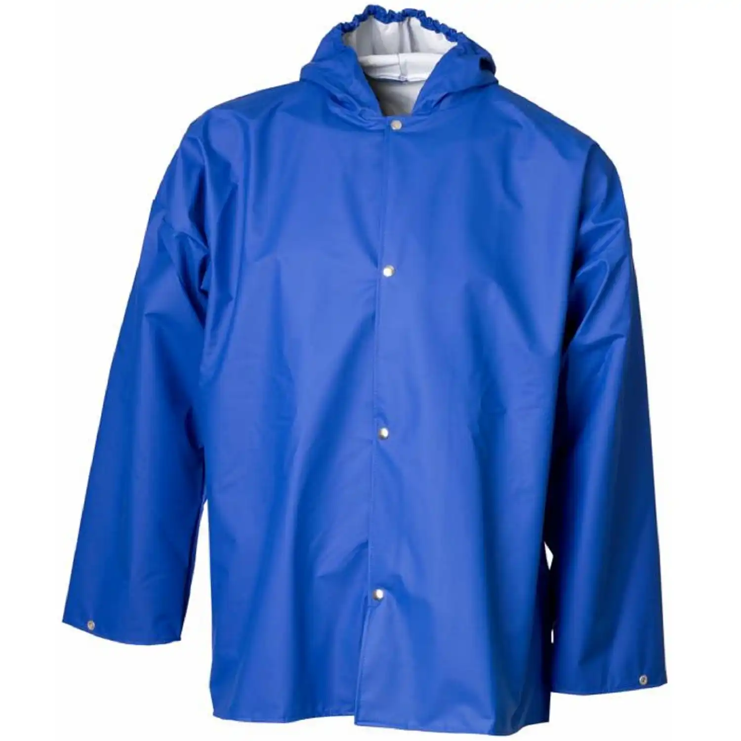 PU Regenjacke "079800" Pro mit Druckknopf in cobalt, 3XL - Bild 1