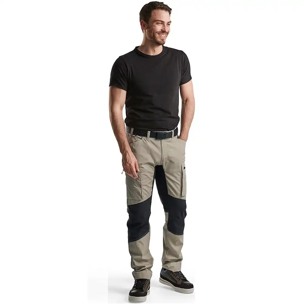 Service Bundhose "1459-1845"  166 g/m² in khaki/Schwarz, 50 - Thumbnail 3