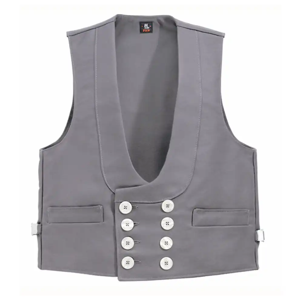 Zunftweste Zwirn-Doppel-Pilot "DETLEF" in grau, 48 - Thumbnail 1