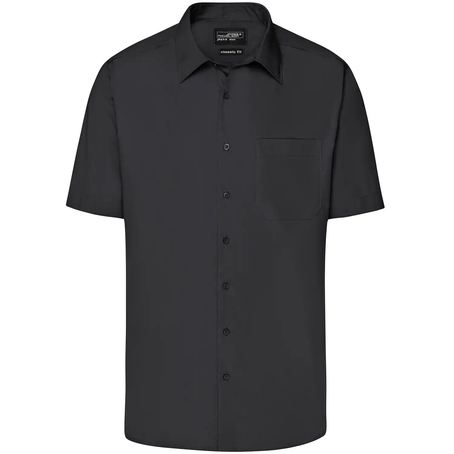 Herren Business Hemd kurzarm "JN644" in black, L - Bild 1