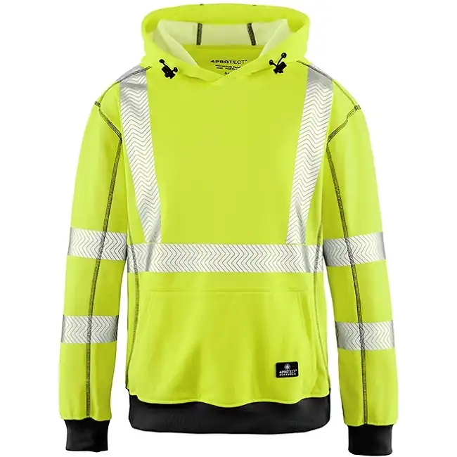 Warnschutz Kapuzen-Sweatshirt "PORTLAND" in gelb, L - Thumbnail 1