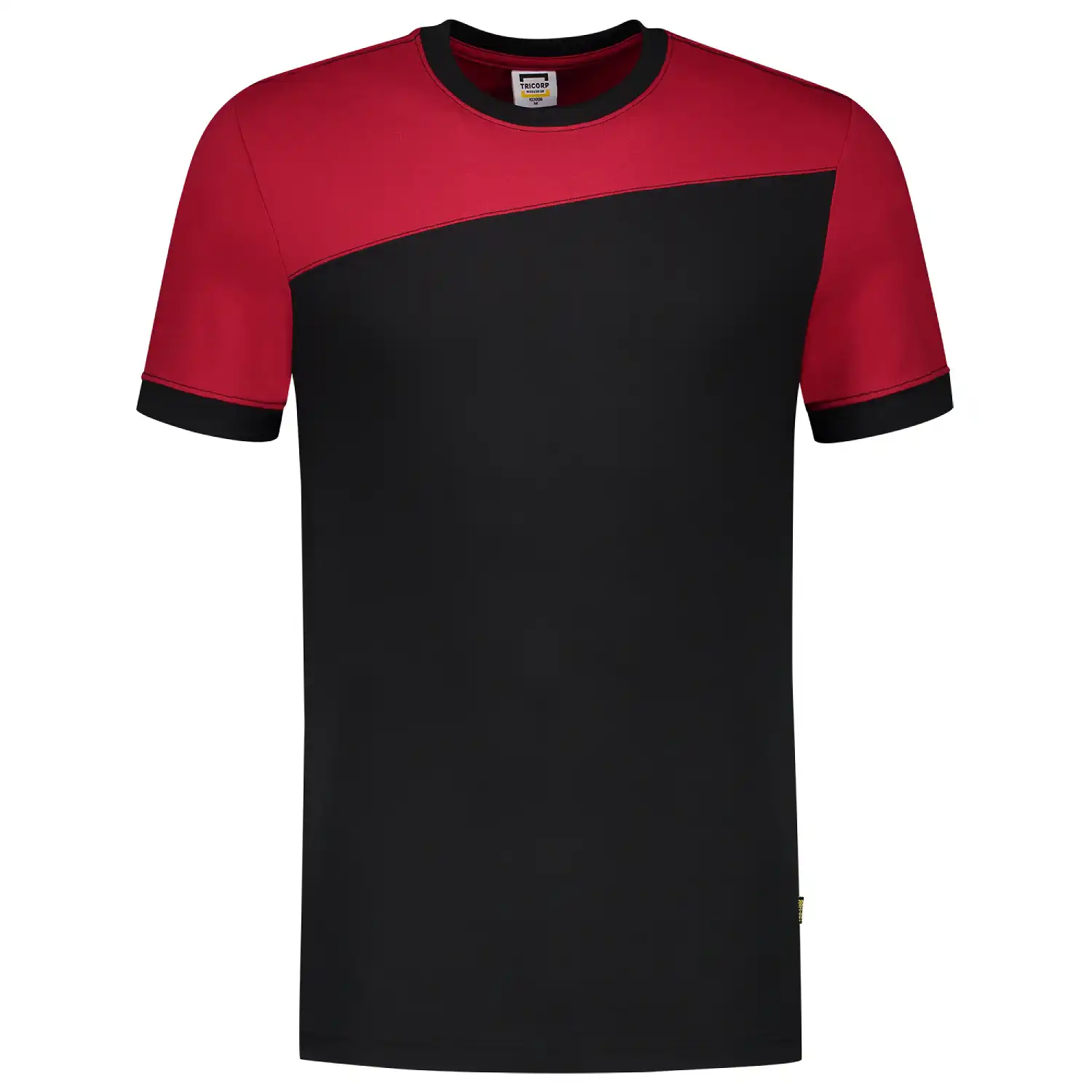T-Shirt Bicolor "102006" Workwear in black/red, M - Thumbnail 1