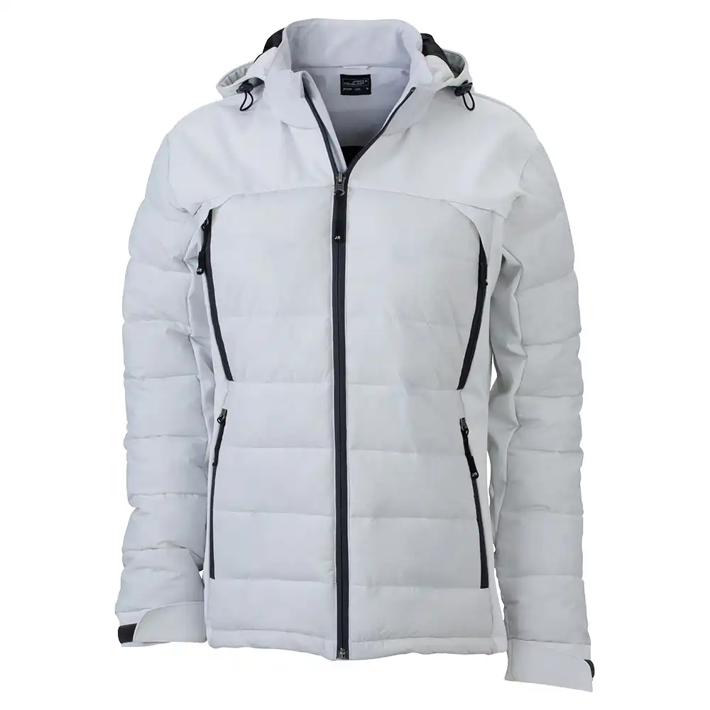 Damen Outdoor Hybridjacke "JN1049" in white, M - Thumbnail 1