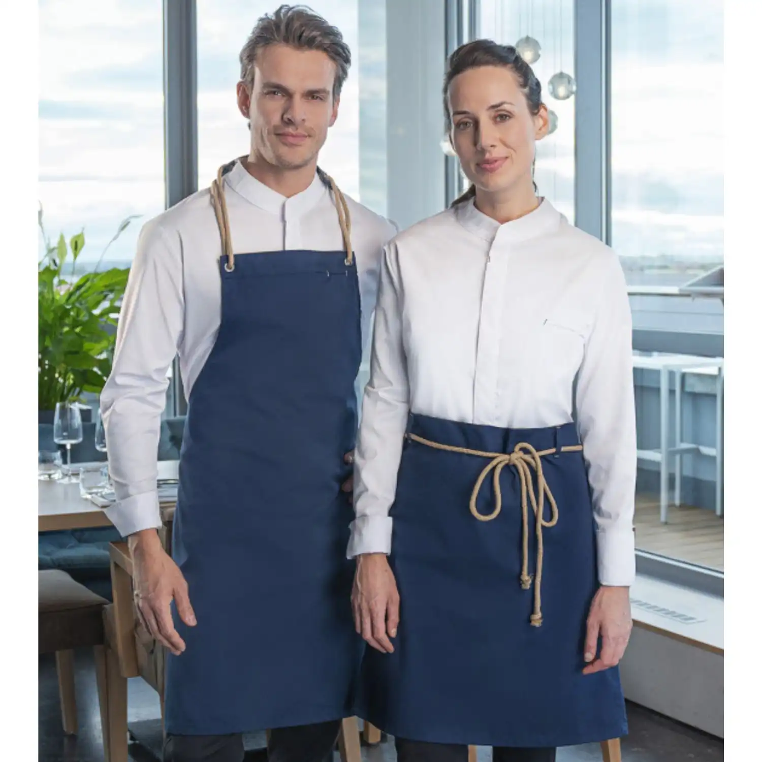 Latzschürze New-Nature "LS 40" in stahlblau - Thumbnail 5