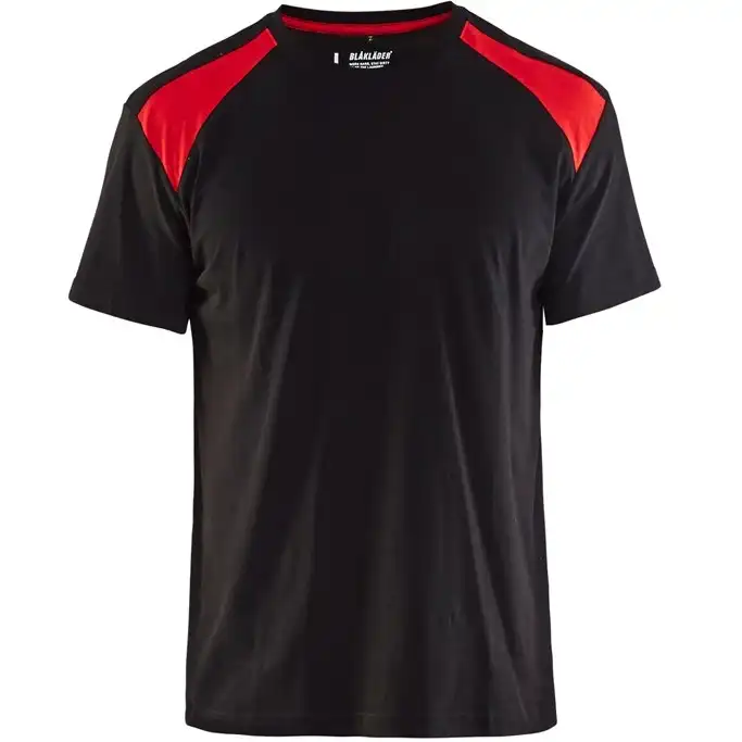 T-Shirt "3379" in schwarz/rot, L - Thumbnail 1