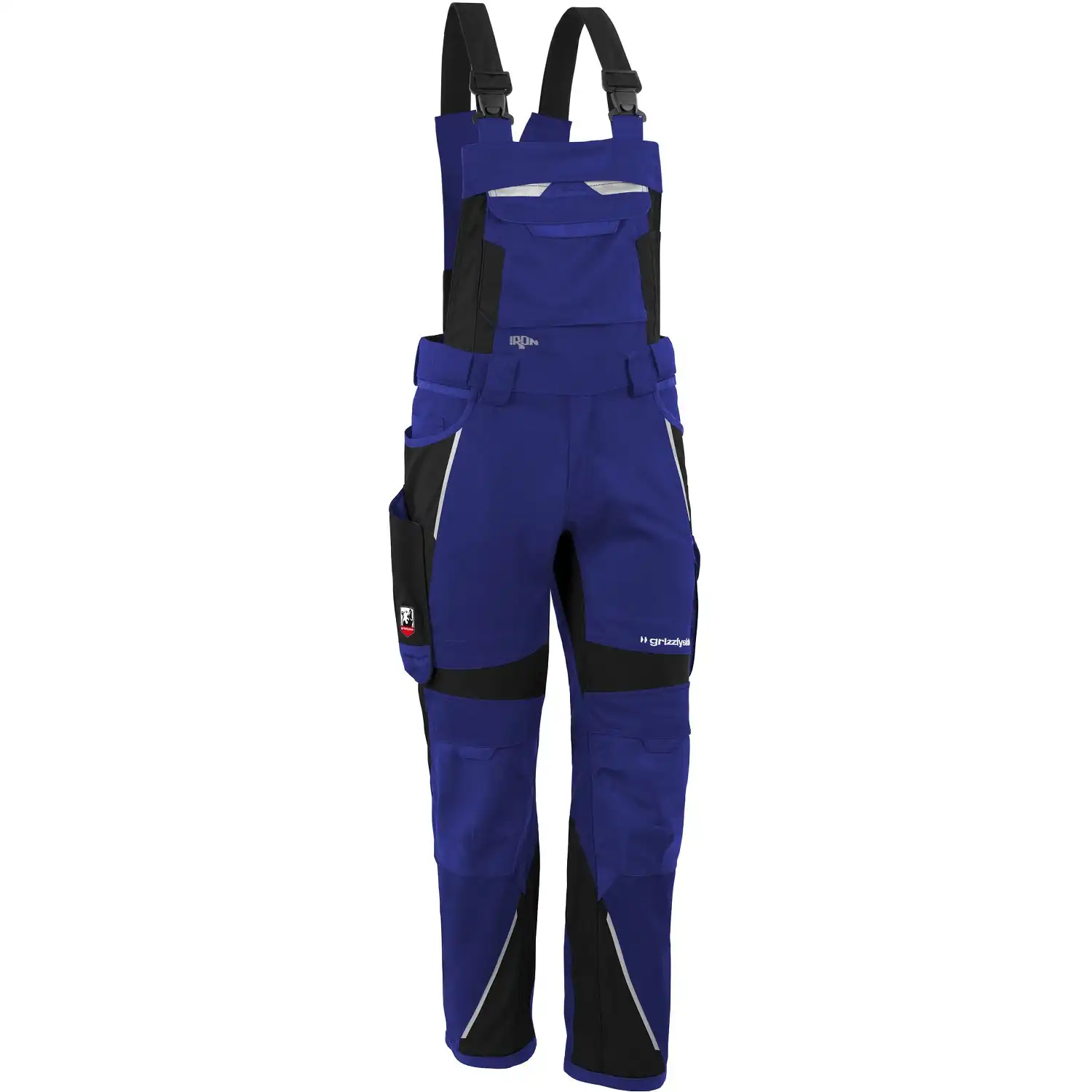 Latzhose "IRON" in kornblau/schwarz, S42 (kurz) - Thumbnail 1