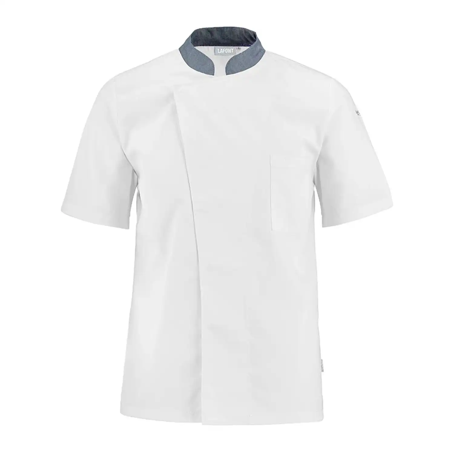 Herren Kochhemd "TURNIP" in weiß/denimblue, XS - Thumbnail 1