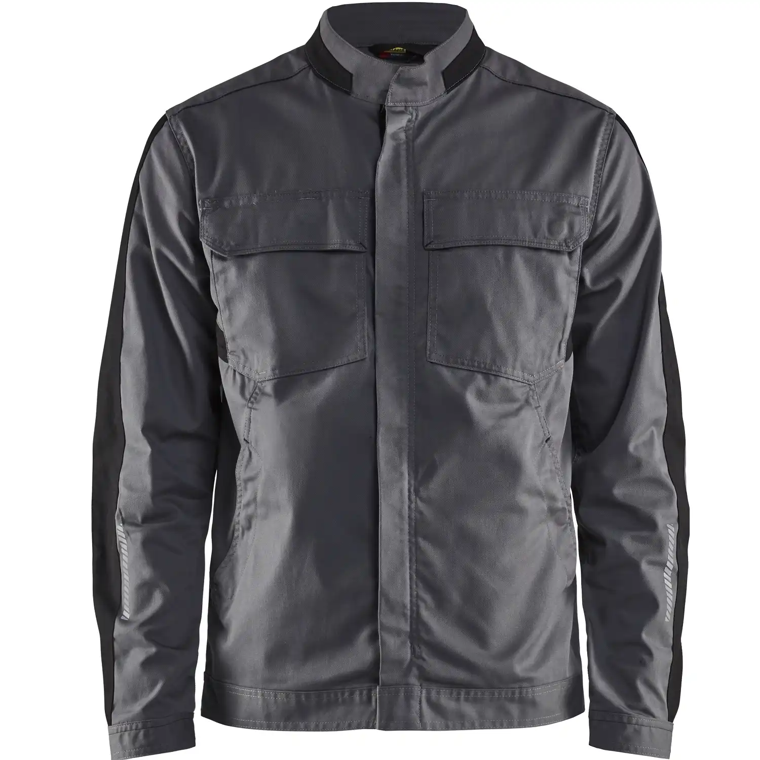 Stretch Bundjacke "4444" Industrie in mittelgrau/schwarz, XS - Thumbnail 1