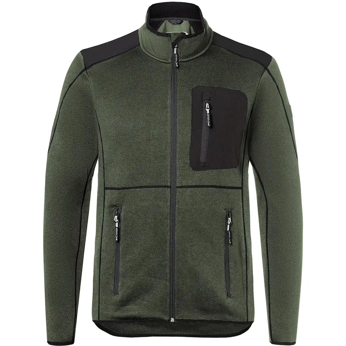 Strickjacke "1443 6339" Weather in oliv/schwarz, L - Thumbnail 1