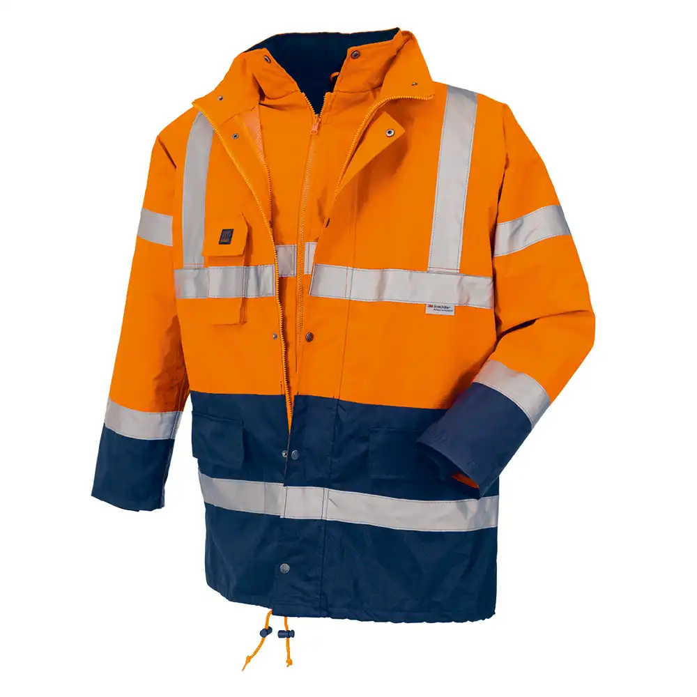 Warnschutz Winterparka "CALGARY" in orange/marine, S - Bild 1