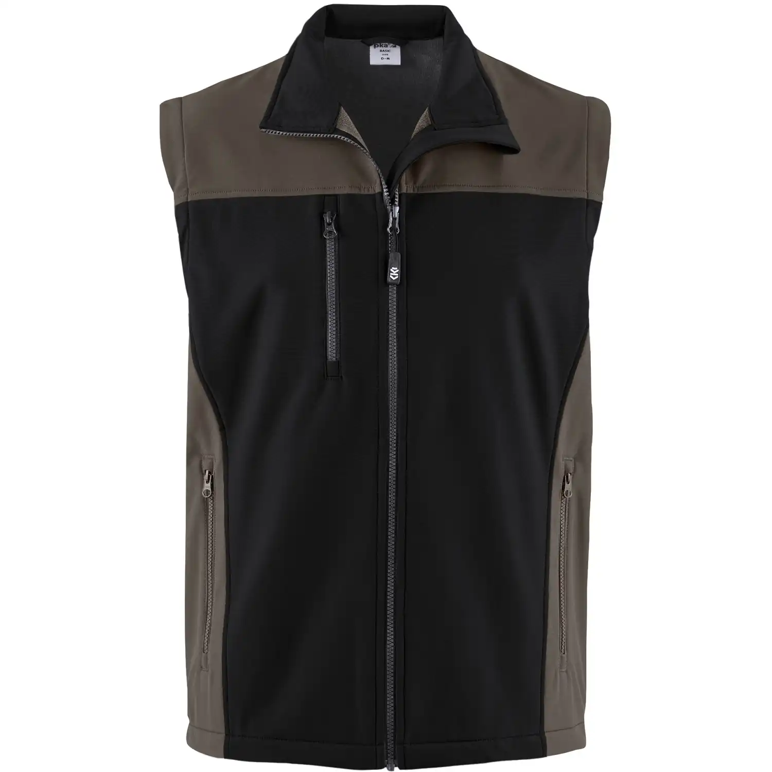 Softshellweste "BASIC" in schlamm/schwarz, S - Bild 1