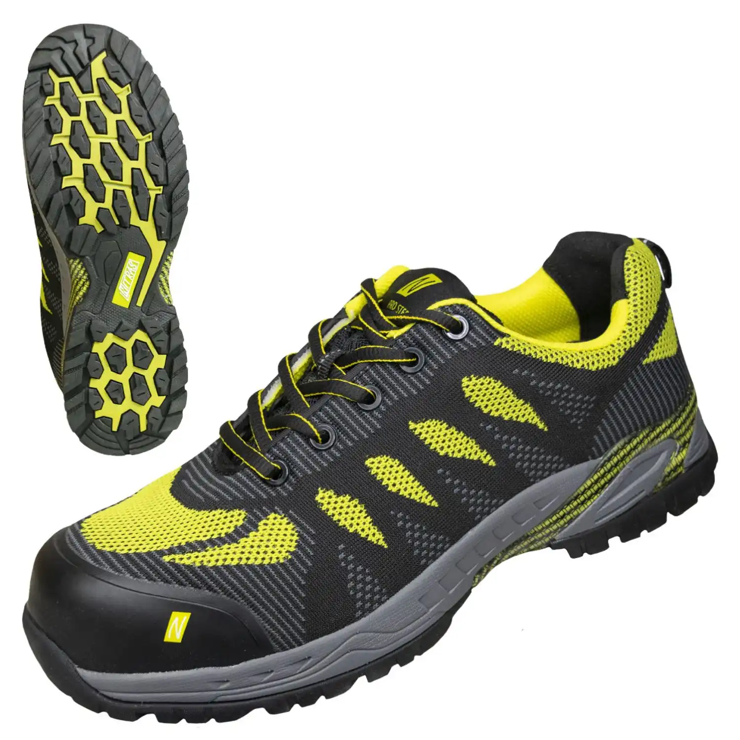 Sicherheitshalbschuhe S1P "PRO STEP" schwarz/lime in 36 - Thumbnail 1