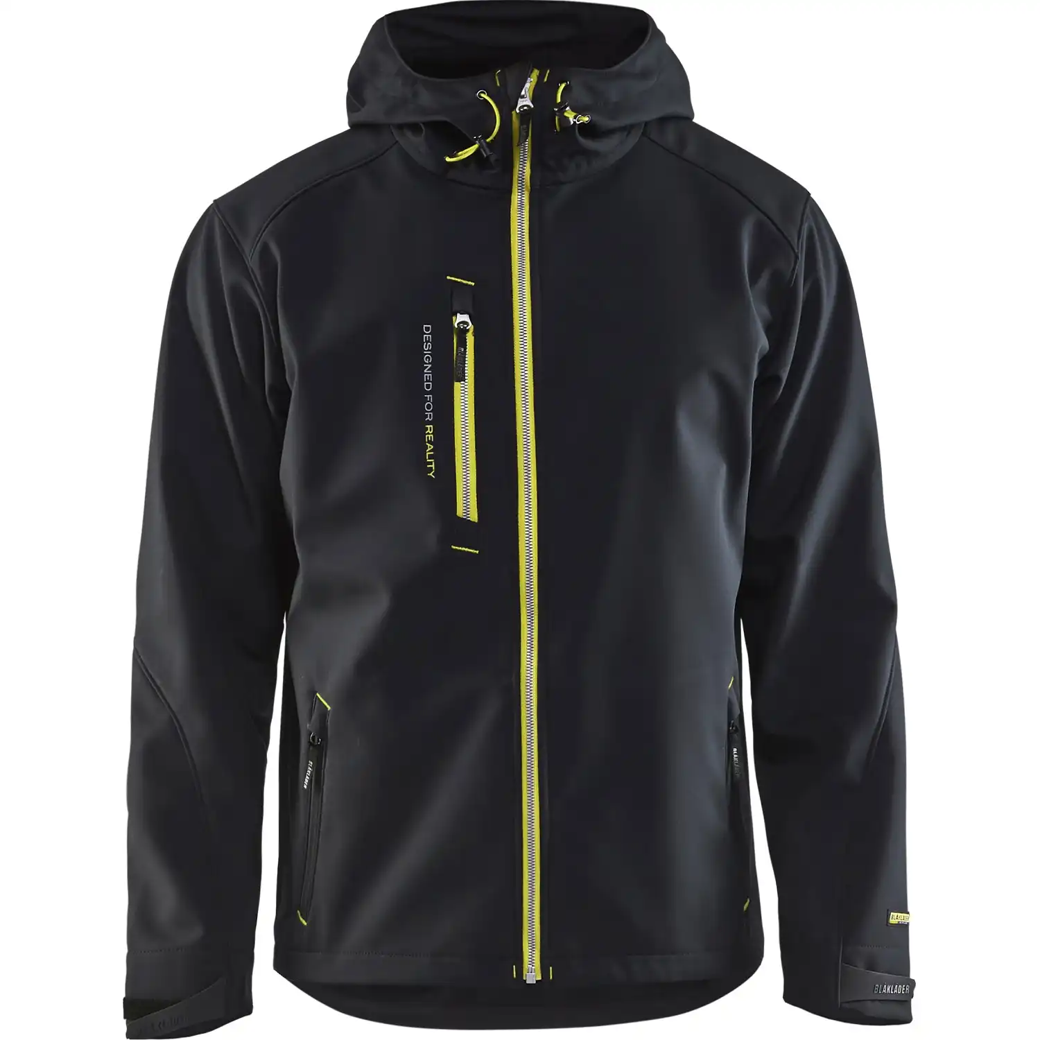 Softshelljacke "4949" in schwarz/gelb, 3XL - Thumbnail 1
