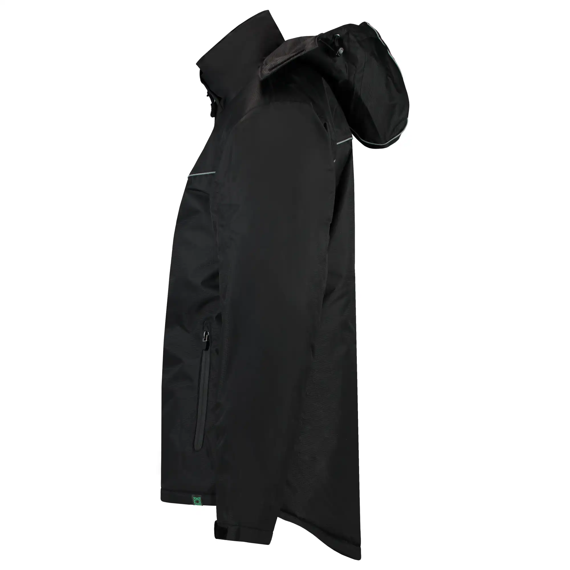 Regenparka Rewear "402702" Midi Workwear in black, 3XL - Thumbnail 4