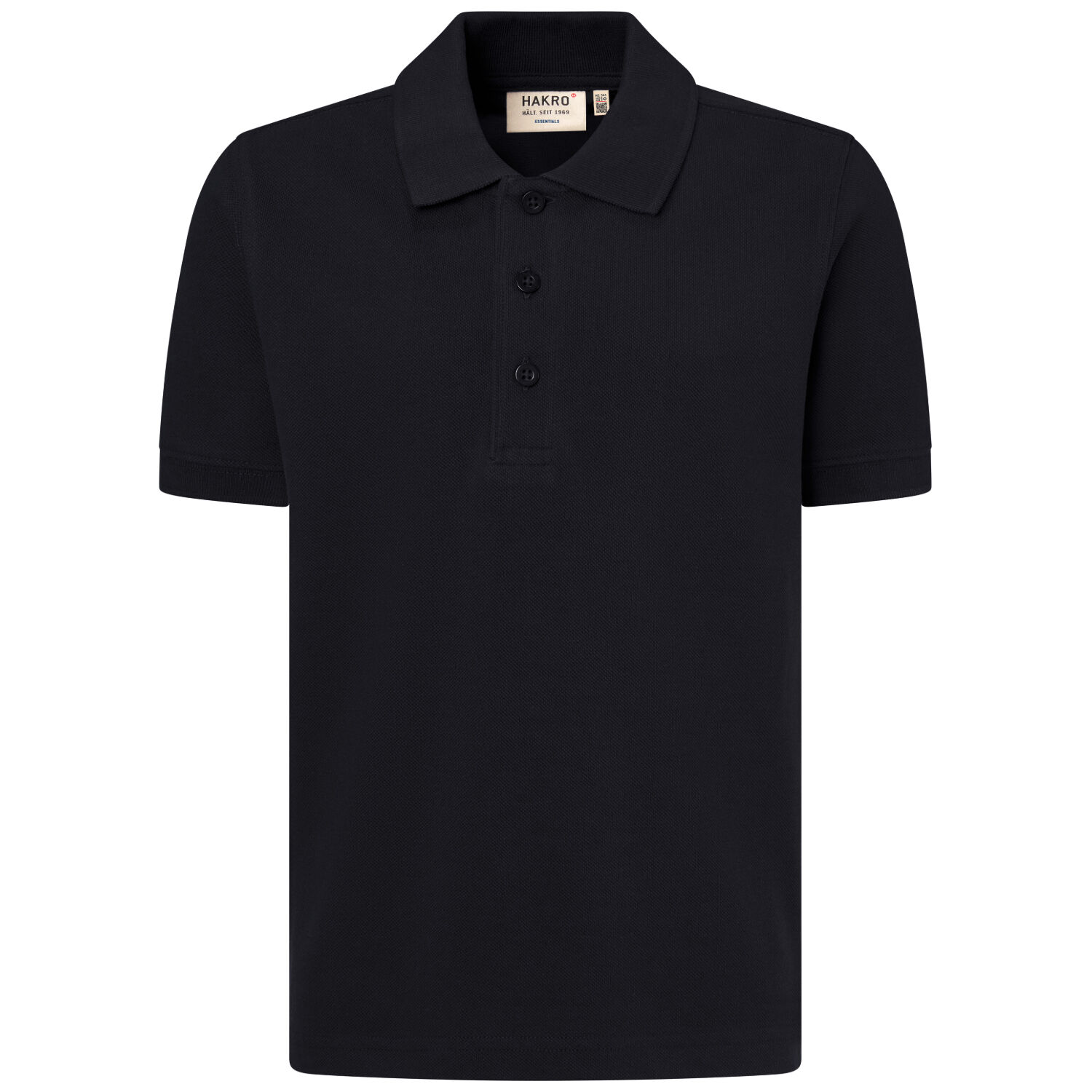 Kinder Poloshirt Bio-Baumwolle "545" in schwarz, 110/116 - Thumbnail 1