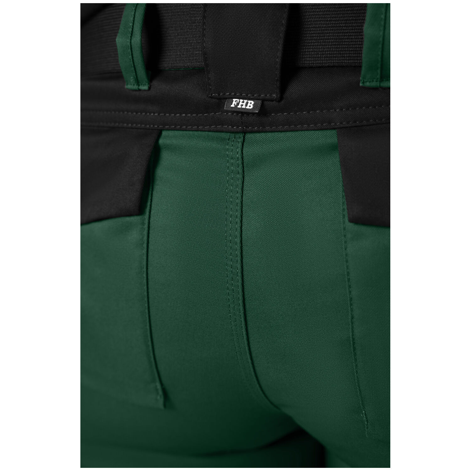 Damen Arbeitshose "ANNETTE" in grün/schwarz, 48 - Thumbnail 5