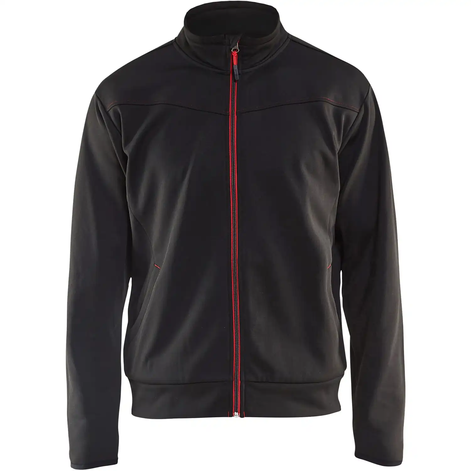 Sweatjacke "3362" Service Plus in schwarz/rot, 3XL - Thumbnail 1