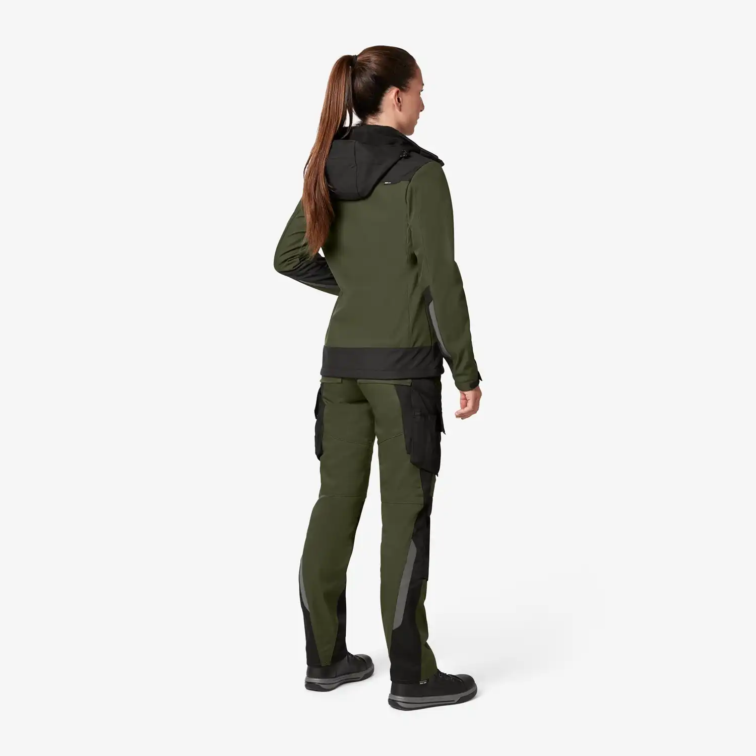 Damen Softshelljacke "JULIA" in oliv/schwarz, M - Thumbnail 2