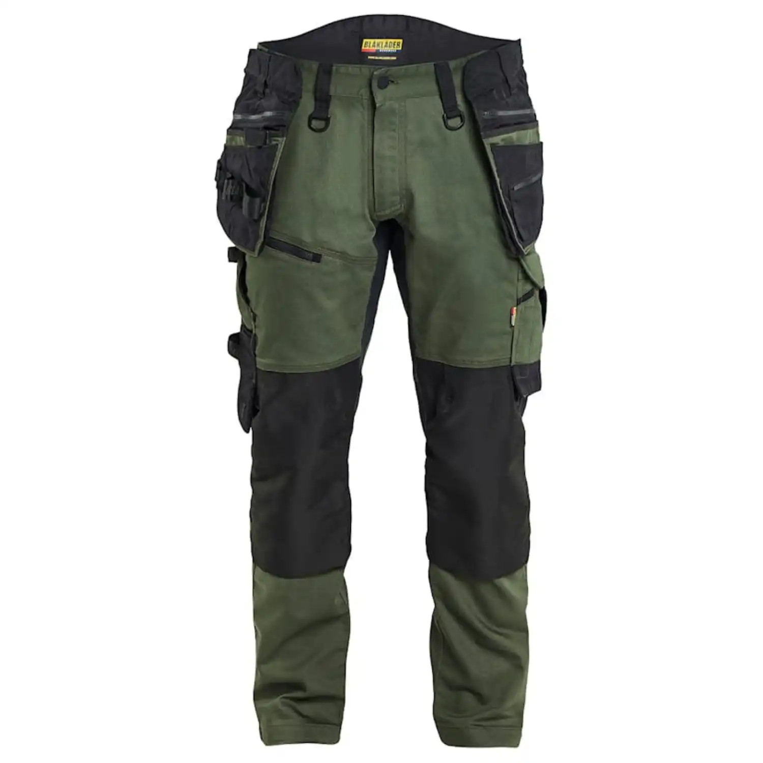 Stretch Handwerkerhose "STRIKER" in waldgrün/schwarz, C44 - Thumbnail 1