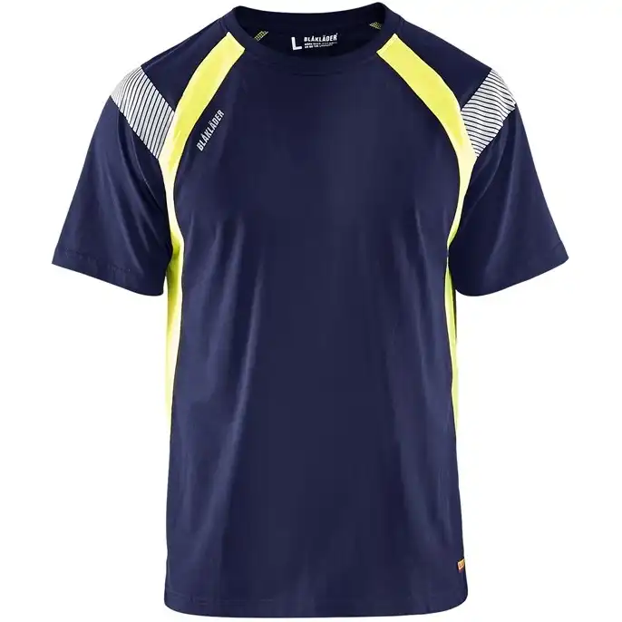 T-Shirt "3332" in marine/gelb, XXL - Thumbnail 1