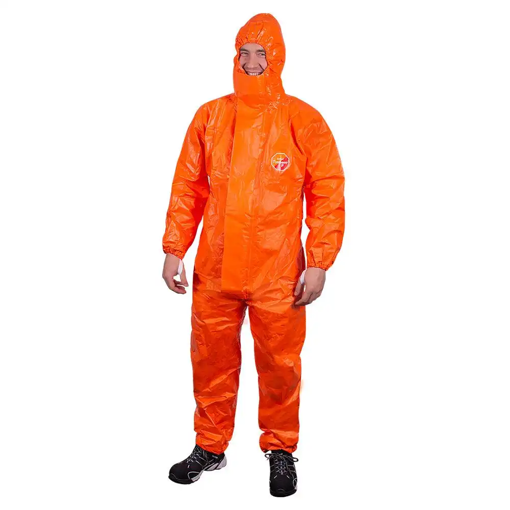 Chemie-Schutzoverall Typ 3/4/5/6 "Tychem® F" orange in XL - Thumbnail 1