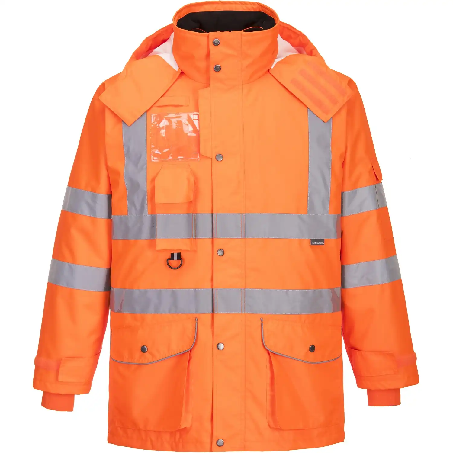 Warnschutz Winterjacke "RT27" 7in1 Bahn orange in XS - Thumbnail 1