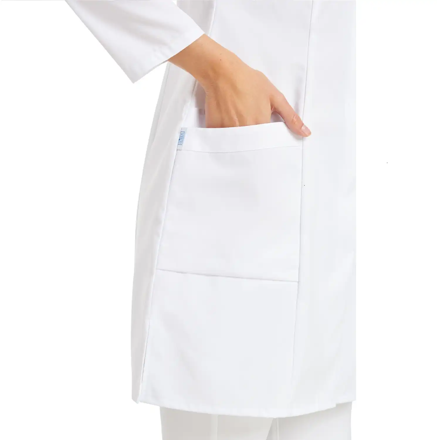 Damen-Mantel Langarm "08/2513" in 38, Weiß - Thumbnail 2