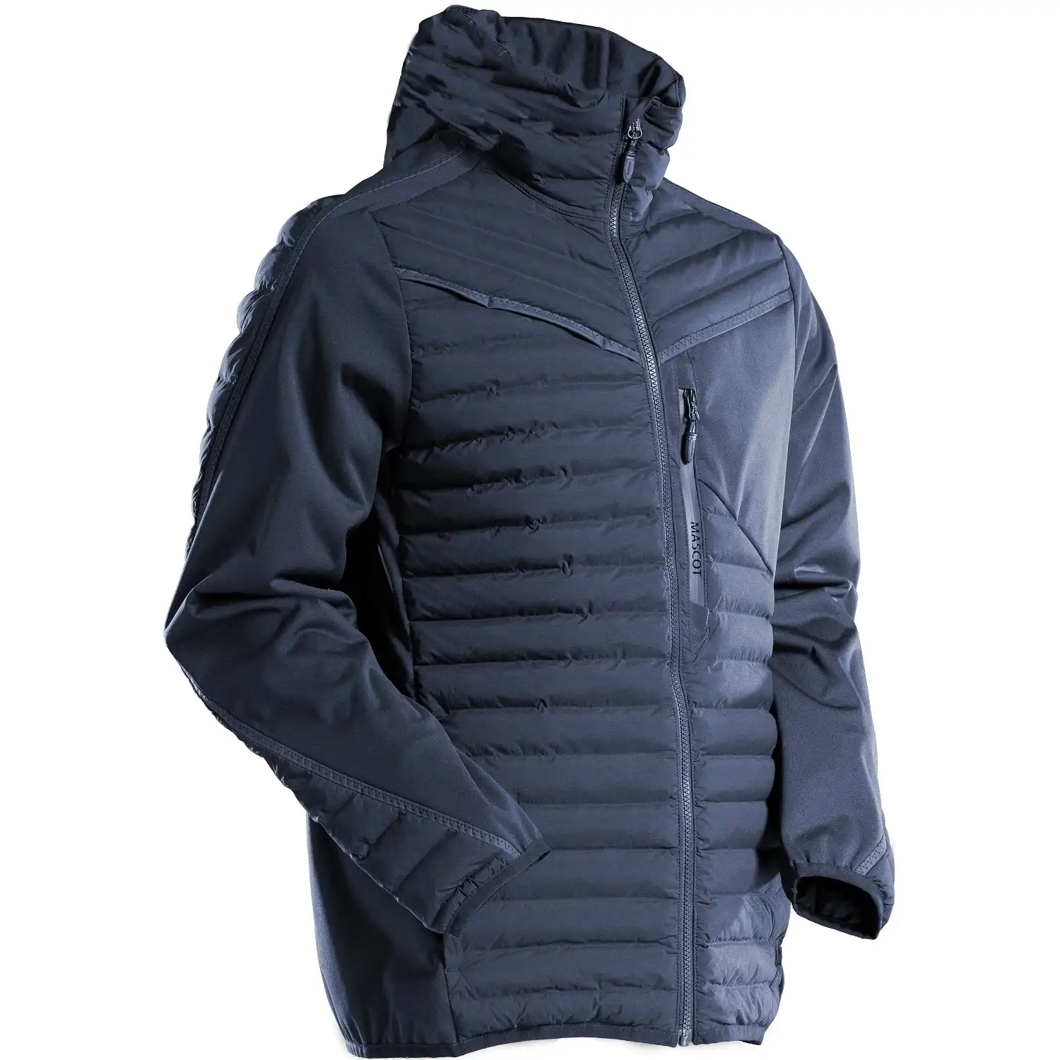 Kapuzen-Steppjacke "22215-607" Customized in schwarzblau, XXL - Bild 1